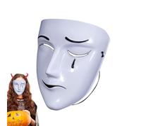 Generico Per Travestimento Da Uomo - Design Lutto E Risate, Copertura Integrale Bianca Creativa | Teatrale Unica Per Per Feste In Costume Di Halloween