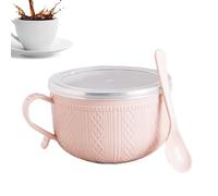 Generico Per Zuppa - Tazze Da Cucina, Tazze Per Noodle Per Il Pranzo, Bicchiere Riutilizzabile Da 25 Once | Per Zuppa Con Manici Per Pranzo, Noodle, Viaggi, Tè, Caffè Di Natale, Avena