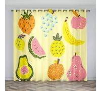 Generico Pera Tenda Porta Anguria Tende Grandi, Tende Oscuranti Stampate in 3D, Confezione da 2,Isolanti Termiche in Microfibra per Finestre e Cucine Interne ed Esterne