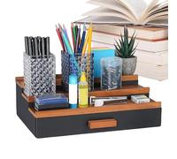 Generico Perfume Display Shelf | 3 Tier Wood Perfume Display Tray with Drawer - Bathroom Organizers and Storage for Beard, Shaving Lotion, Watches, Sunglasses