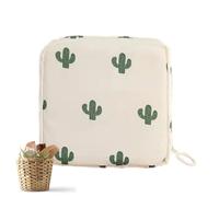 Generico Period Pouch - Period Bag | Waterproof Menstrual Organizer | Sanitary Pad and Tampon Holder, Portable Cartoon Napkin Case, Compact Feminine Hygiene Pouch with Zipper for Women and Girls