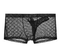 Generico Perizoma Uomo Intimo Sexy Uomo Biancheria Intima Slip in Mesh Tinta Unita Ideali per Look Casual A Casa O in Occasioni Sociali Primavera Ed Estate