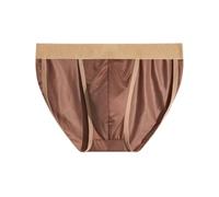 Generico Perizoma Uomo Intimo Sexy Uomo Biancheria Intima Slip Triangolo High Cut in Seta Ice Silk A Vita Bassa per Serate di Coppia Feste Ed Eleganza Quotidiana
