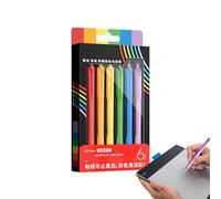 Generico Permanent Marker-Fine Point Pens Assorted Colors | Retractable 0.7mm 6 Colors Washable | Acrylic Colored Pens Set | For Office School Journaling Writing Artistic Sketches Comic Storyboarding