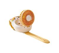 Generico Persönlicher Ventilator - Uhrförmiger Mini-Ventilator Im Katzen-Design | Tragbarer Handgelenk-Lüfter Mit 3 Geschwindigkeiten & 500 MAh Akku | Für Kinder, Mädchen, Reisen & Sommer