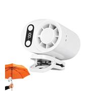Generico Personal Fan Clip On Digital Display 100 Speeds USB Rechargeable