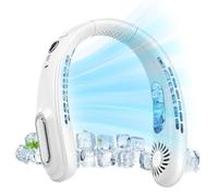 Generico Personal Neck Fan - 5 Speeds LEeD Display Rechargeable Wind Blower | 360 Degree Airflow Bladeless Fan Neck Fan 5 Speeds LED Display Hands-Free Rechargeable Wind Blower