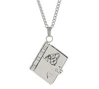 Generico Personalization To My Granddaughter Book Necklace, The Most Beautiful Chapter Book Necklace for Granddaughter Daughter (Style-B Silver)