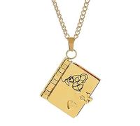 Generico Personalization To My Granddaughter Book Necklace, The Most Beautiful Chapter Book Necklace for Granddaughter Daughter (Style-B Gold)