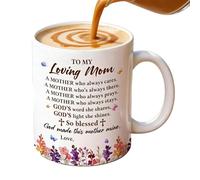 Generico Personalized Coffee Mug For Mom - Custom Name Mothers Day Cup | Best Mom Ever Coffee Mug | Ceramic 11oz Tea Cup, Custom Text Photo Mùg, Dishwasher Safe, Microwave Safe