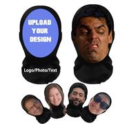 Generico Personalized Face Mask Maschera Custom Your Image/Text/Logo Full Face Mask Halloween Christmas Funny Accessories Party Birthday (A40x24cm)