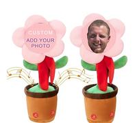 Generico Personalizzati che cantano e ballano Fiore girasole Giocattolo Musicale ，Parlante Danzante Personalizzato Giocattolo Girasole ， Ripete ciò che Dici ，Riprodurre Musica ，Regali Bambino