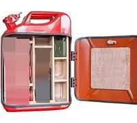 Generico Personalizzato Jerry Can Bar Cabinet, Portatile Mini Whisky Storage Rack con Serratura e Chiave, Durevole Supporto per Bevande in Metallo di Mela per Gli Uomini, Decorazione del Ridacco Casa