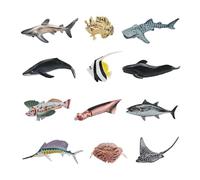 Generico Pesci realistici - Pesci tropicali | Decorazione 'acquario, statuetta cognitiva educativa, modalità pesce artificiale di Halloween per l'apprendimento della casa, del libero, del bagno,