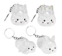 Generico Pet Hair Keepsake, Memory Keeper, 2.76x2.36x1.97 Inches Pieces Bunny Shaped Clear Storage Boxes for Cat Hair and Small Mementos, Friends, Family, Birthday, Daily Wear, and Ceremonies