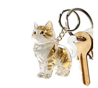 Generico Pet Hair Keychain Keepsake Cat Shape Keyring Collection
