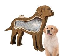 Generico Pet Memorial Memory Box - Wooden Keepsake Case for Ashes Hair Teeth Nails, Decorative Storage Holder for Dog Cat, Remembrance Gift for Animal Lovers Home Desk Display