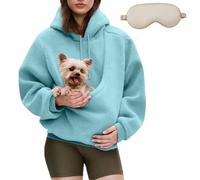 Generico Pet Sling Hoodie, Cozy Soft Carrying Sweatshirt with Pet Pocket for Autumn Winter, Hoodies with Dog Cat Pouch for Women