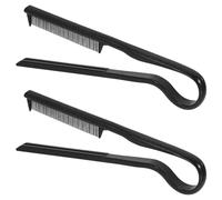 Generico Pettini a V per Chioma Lisci 2 Pezzi Set, Modellatori per Parrucchieri Neri, Strumenti per Styling e Piastra Chioma, Controllo e Ritocco Rapido Acconciature Professionali