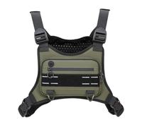 Generico petto -Rig borsa grande petto petto - tasca sul petto per escursioni e vacanze per sport - jogging fitness all'aperto, verde oliva, Portatile