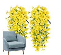 Generico Petunie Artificiali Appese, 2 Pezzi Fiori Di Seta Lunghi 75 Cm, Petali Realistici Resistenti UV E Acqua, Senza Manutenzione, Per Balcone, Giardino, Matrimoni, Facili Da Appendere