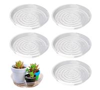 Generico Pflanzen-Drainage-Untersetzer - 5er Set Transparente Blumentopf-Tabletts | Multifunktionale Pflanzenwasserschalen für Innen und Außen, Kunststoff Auffangschale, Blumenuntersetzer