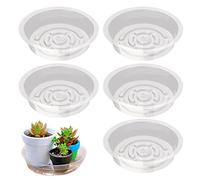 Generico Pflanzen-Drainage-Untersetzer - 5er Set Transparente Blumentopf-Tabletts | Multifunktionale Pflanzenwasserschalen für Innen und Außen, Kunststoff Auffangschale, Blumenuntersetzer