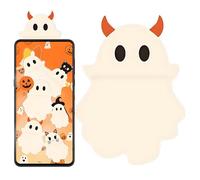 Generico Phone Figurine, Halloween Ghost Decor, Mini Stick on Sculpture, 0.98x0.59x1.38 Inches Reusable Adhesive Backing, Compact Cute Design, Phones, Tablets, Dashboards, Seasonal Use