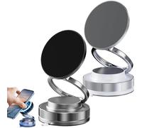 Generico Phone Holder, 360 adjustable vacuum magnetic phone holder, Mount, vacuum adsorption magnetic bracket (Black+White)