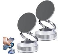 Generico Phone Holder, 360 adjustable vacuum magnetic phone holder, Mount, vacuum adsorption magnetic bracket (2 PCS White)