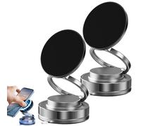 Generico Phone Holder, 360 adjustable vacuum magnetic phone holder, Mount, vacuum adsorption magnetic bracket (2 PCS Black)