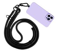 Generico Phone Lanyard, Anti-Theft Nylon Strap, Universals Tether, Adjustable Neck and Wrist Strap, Secure Holder, Travel and Outdoor Use, 59.06 inches Black Orange Blue