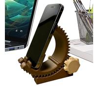 Generico Phone Stand Desk - Adjustable Tilting Gear for Mobile Holder | Desktop and Car Mount with Rotating Base, Funny Design Phone Stand for Office, Dorm, Table, Shelf, SUV, Sedan, and Travel