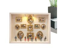 Generico Photo Frames Mini Museum, Handmade Tabletop Memory Display, Miniature Frame Craft Kit Decorative Collector Display, Desk And Home Office Decor, Creative Ornament, For Bedside Apartment