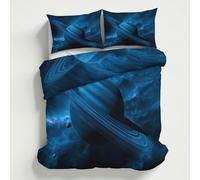 Generico Pianeta Copripiumino Matrimoniale Universo Galassia Spazio Parure Copripiumone con 1 x Copripiumone 240x220 cm e 2 x Federe 50x80cm GS*19