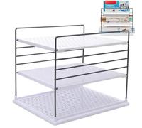 Generico Piano d'Appoggio,Scaffale Da 3 Ripiani Multiuso A Risparmio Di Spazio,Ripiano A Livelli Per Piano Cucina E Scrivania - Per Bagno Soggiorno Scrivania Toeletta Stoviglie Barattoli Utensili