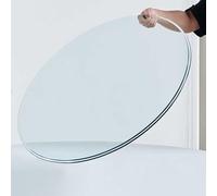 Generico Piano Del Tavolo In Vetro Rotondo, Copertura Di Protezione De Tavolo Trasparente, 60/70/80/90/100cm Lastra Vetro Per Soggiorno Ufficio Hotel(95cm(37.4in))