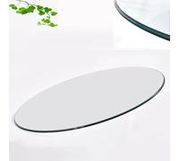Generico Piano in vetro temperato, Piastra di protezione Tavolo da Pranzo rotondo, Superficie in Vetro Trasparente Lisa Bordi Lucidi Robusto E Resistente(98cm/38.5in)