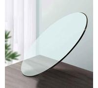 Generico Piano Tavolo Da Pranzo In Vetro Temperato, Superficie Tavolo Rotonda 60/65/68cm Per Tavoli Cucina, Lastra Vetro Trasparente Per Protezione Dei Mobili(65cm(25.59in))