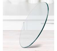 Generico Piano Tavolo Rotondo in Vetro Temperato, Ø 28-100cm Tavolo da Pranzo Superficie in Vetro Trasparente Decora E Proteggi Piano Tavoli(46cm/18in)