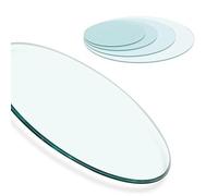 Generico Piano Tavolo Rotondo Trasparente, Superficie Tavolo In Vetro Temperato, Tavoli Da Esterno Piano In Vetro, Copertura Di Protezione De Tavoli Per Cucina(85CM(33.5IN))