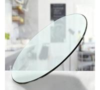Generico Piano Tavolo Tondo In Pannello Di Vetro, Copertura Piastra Trasparente Vetro Temperato, 6mm Superficie Tavolo Copri Per Tavoli Da Pranzo(52cm(20in))