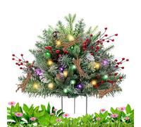 Genérico Piantatrice di Natale Riempimento - Arbusti di piantatrice artificiale | Riempimenti di urna di Natale, Base stabile con inserto decorativo, facile da posizionare, decorazione per