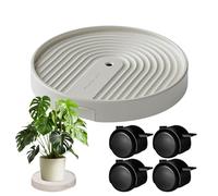 Generico Piante da Vassoio rotolante - Pot Mobile | Base Girevole a 360 ° | Castori integrati per casa, Ufficio, Camera da Letto, Esterno, Giardino - Facile, Stabile, Compatto, Resistente, Versatile