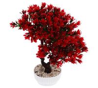 Generico Piante Finte da Interno Pino Artificiale Bonsai in Plastica Rosso, Facile da Pulire e Curare, per Decorazione Soggiorno e Ufficio