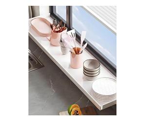 Generico Piastra di estensione for davanzale in acciaio al carbonio, mensole regolabili for piante, pannello posteriore magnetico(15.7x5.9 in)