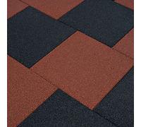 Generico Piastrelle Anticaduta 18 pz in Gomma 50x50x3 cm Nere,Nero,88.5kg,276274