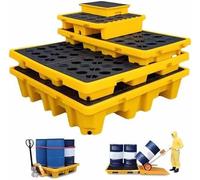 Generico Piattaforma Anti-sversamento Quadrata o Rettangolare, Piattaforma di contenimento delle fuoriuscite, Contenitore per Pallet in plastica Anti-Perdita,120 * 60 * 18cm