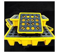 Generico Piattaforma di contenimento a Tenuta stagna, Pallet in polietilene per secchi di Vernice impilabili - Soluzione Durevole e sicura per Lo stoccaggio di Materiali pericolosi e Il contenimento