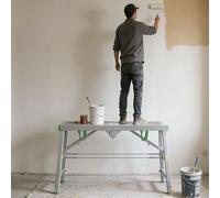 Generico Piattaforma di Lavoro Pieghevole per ponteggi, Scala a Torre Pieghevole Multiuso Portatile, Piattaforma di Lavoro Pieghevole, Struttura in Acciaio al Carbonio, Ideale per Il Fai da Te domest